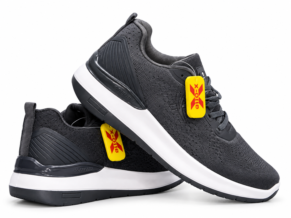 X-TREND AirFlex Pro Running Shoes – Navy Blue & Grey Lightweight Sneakers